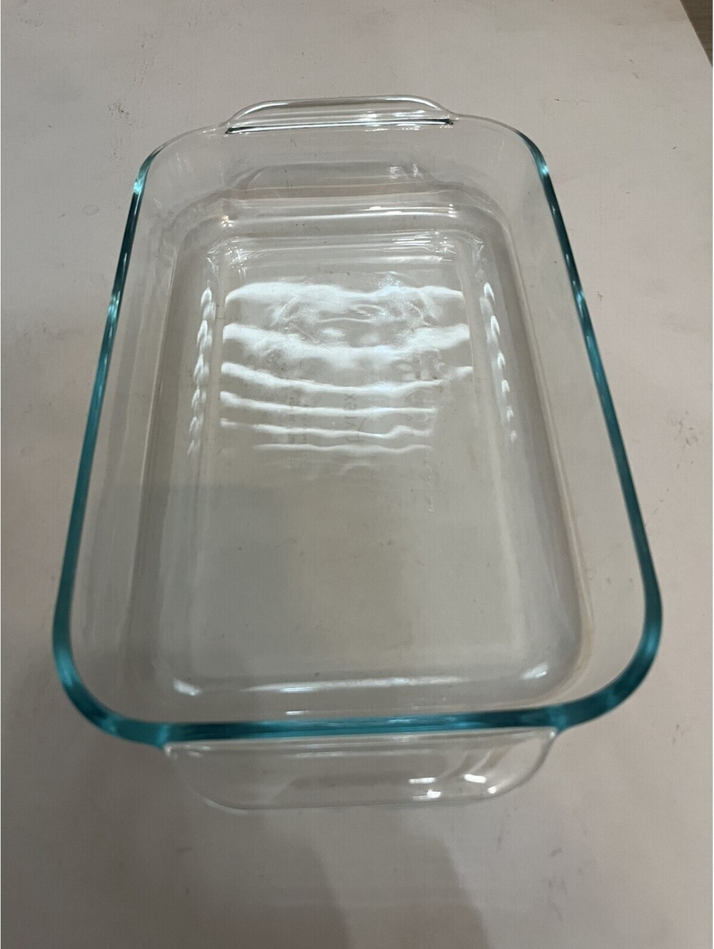 Pyrex Clear Glass w/ Blue Tint Rectangular 2.2 Cup Baking casserole Storage Dish